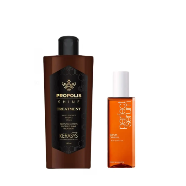 Kerasys e Mise-en-Scène - Duo Tratamento Propolis Shine 180ml + Perfect Serum 30ml